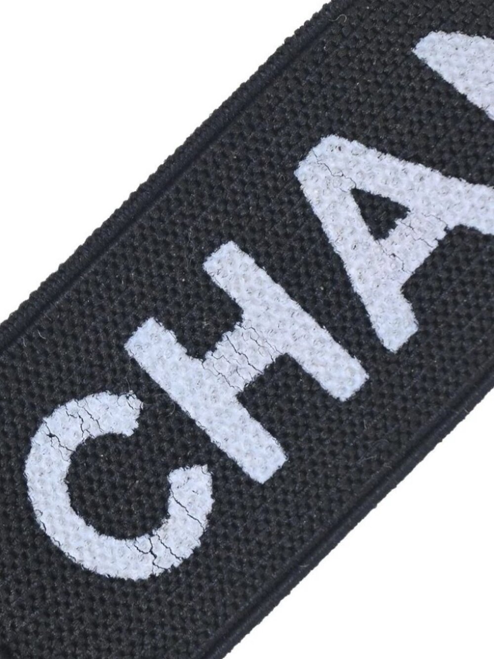 Chanel Black Canvas Logo Clip Armband Wristband - Picture 6 of 8